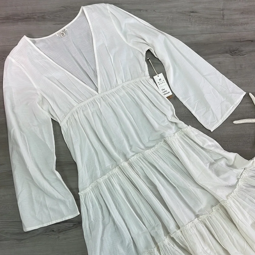 🔆BILLABONG🔆 WANDER LUST WHITE MAXI DRESS - Picture 6 of 15